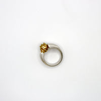 RIB BILIA ring - partly gold plated sterling silver