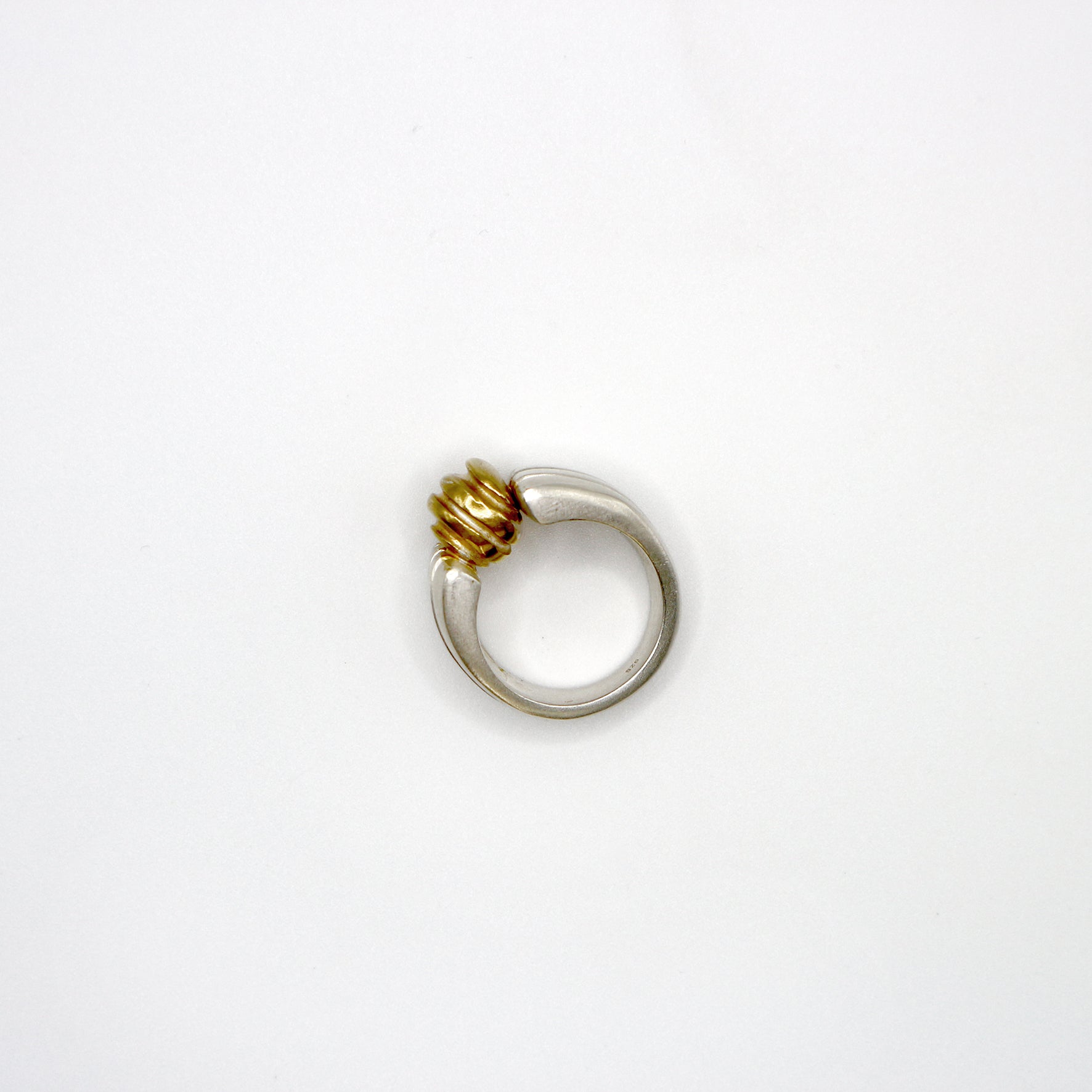 RIB BILIA ring - partly gold plated sterling silver