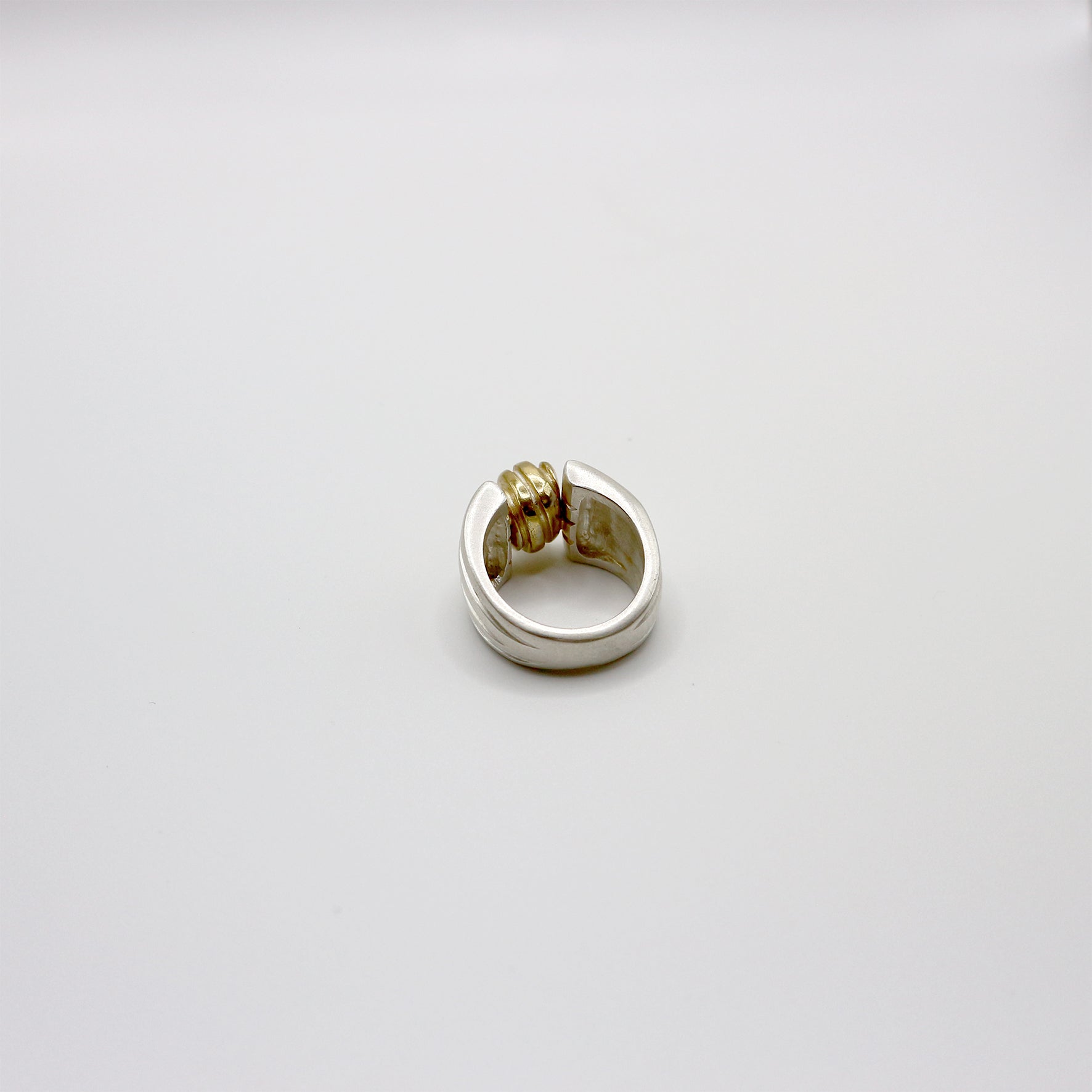 RIB BILIA ring - partly gold plated sterling silver