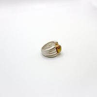 RIB BILIA ring - partly gold plated sterling silver