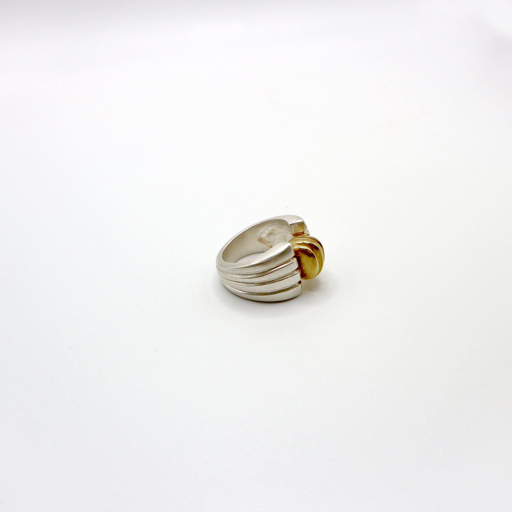 RIB BILIA ring - partly gold plated sterling silver