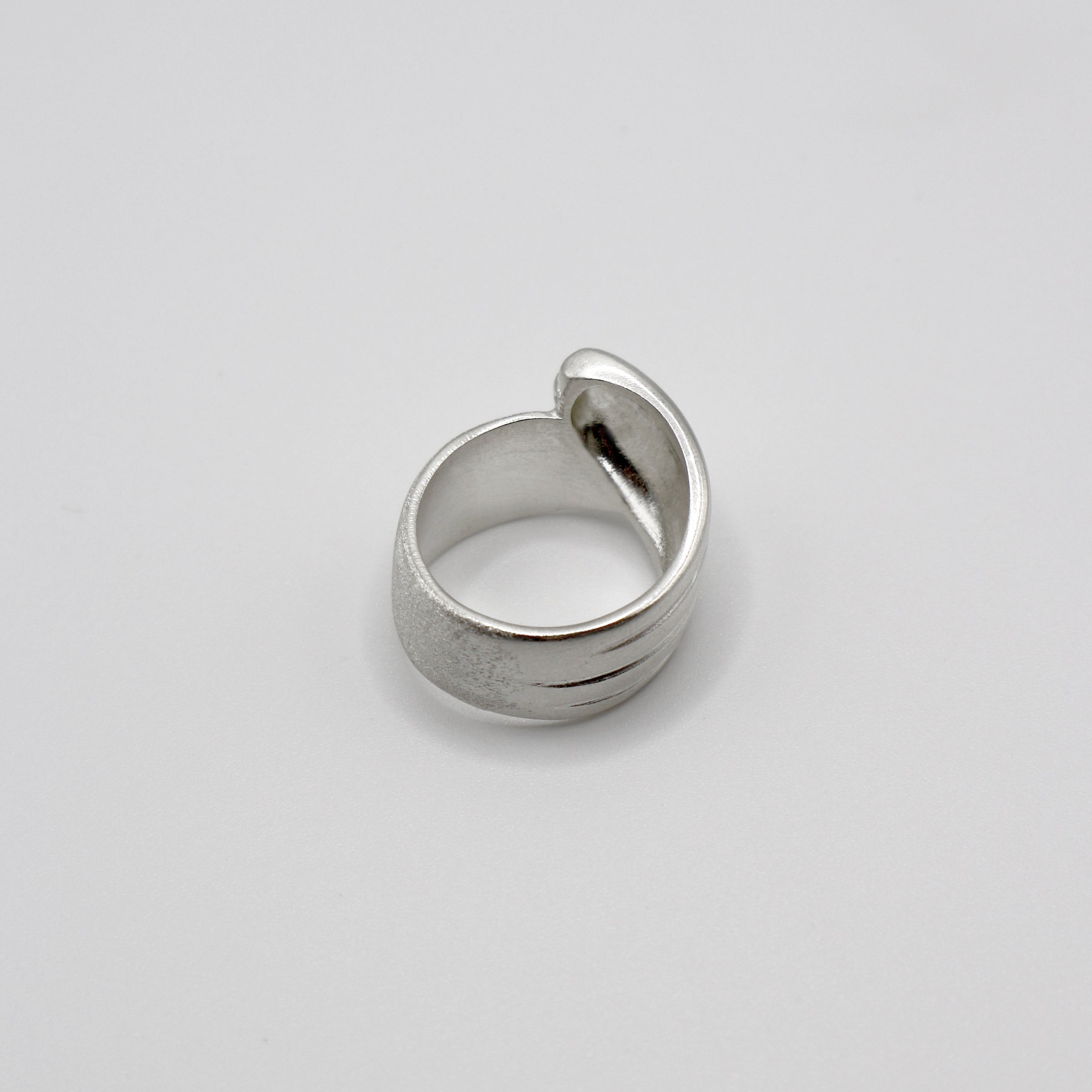 RIB FLAT ring - sterling silver