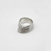 RIB FLAT ring - sterling silver