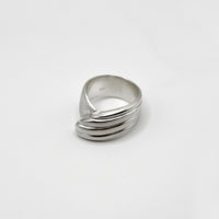 RIB FLAT ring - sterling silver