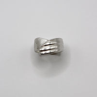 RIB FLAT ring - sterling silver
