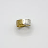 RIB FLAT ring - partly gold plated sterling silver