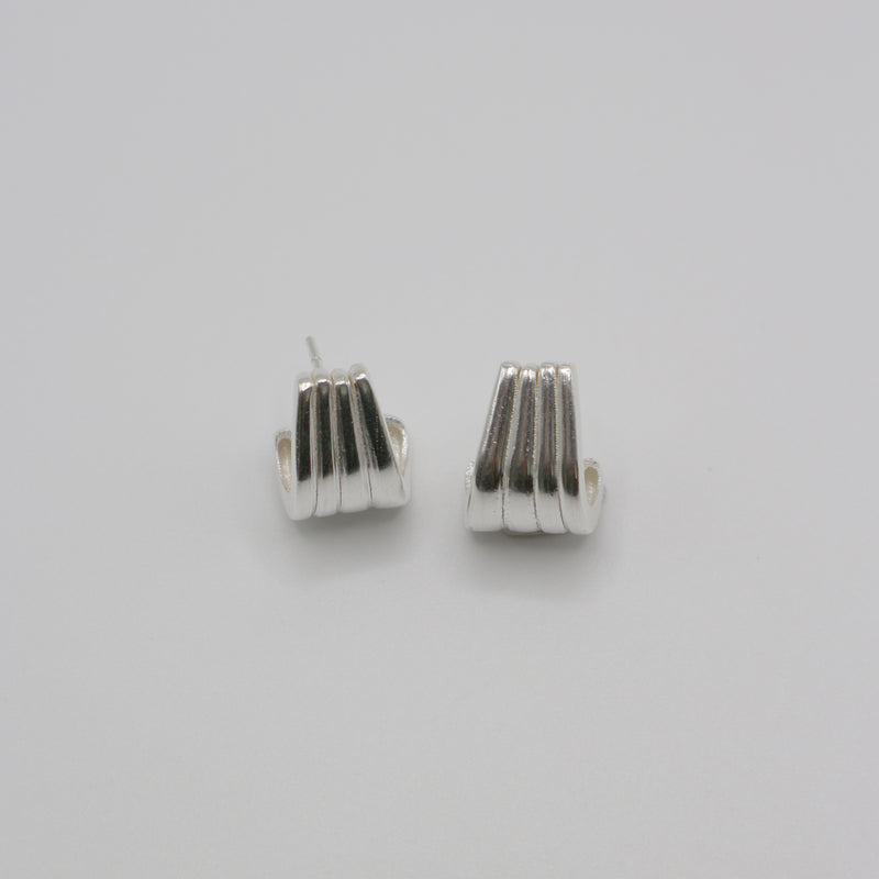 RIB HOOKS earrings - sterling silver