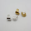 RIB HOOKS earrings - gold plated sterling silver