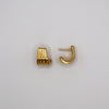 RIB HOOKS earrings - gold plated sterling silver