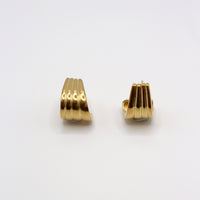 RIB HOOKS earrings - gold plated sterling silver