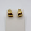 RIB HOOKS earrings - gold plated sterling silver
