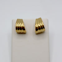 RIB HOOKS earrings - gold plated sterling silver