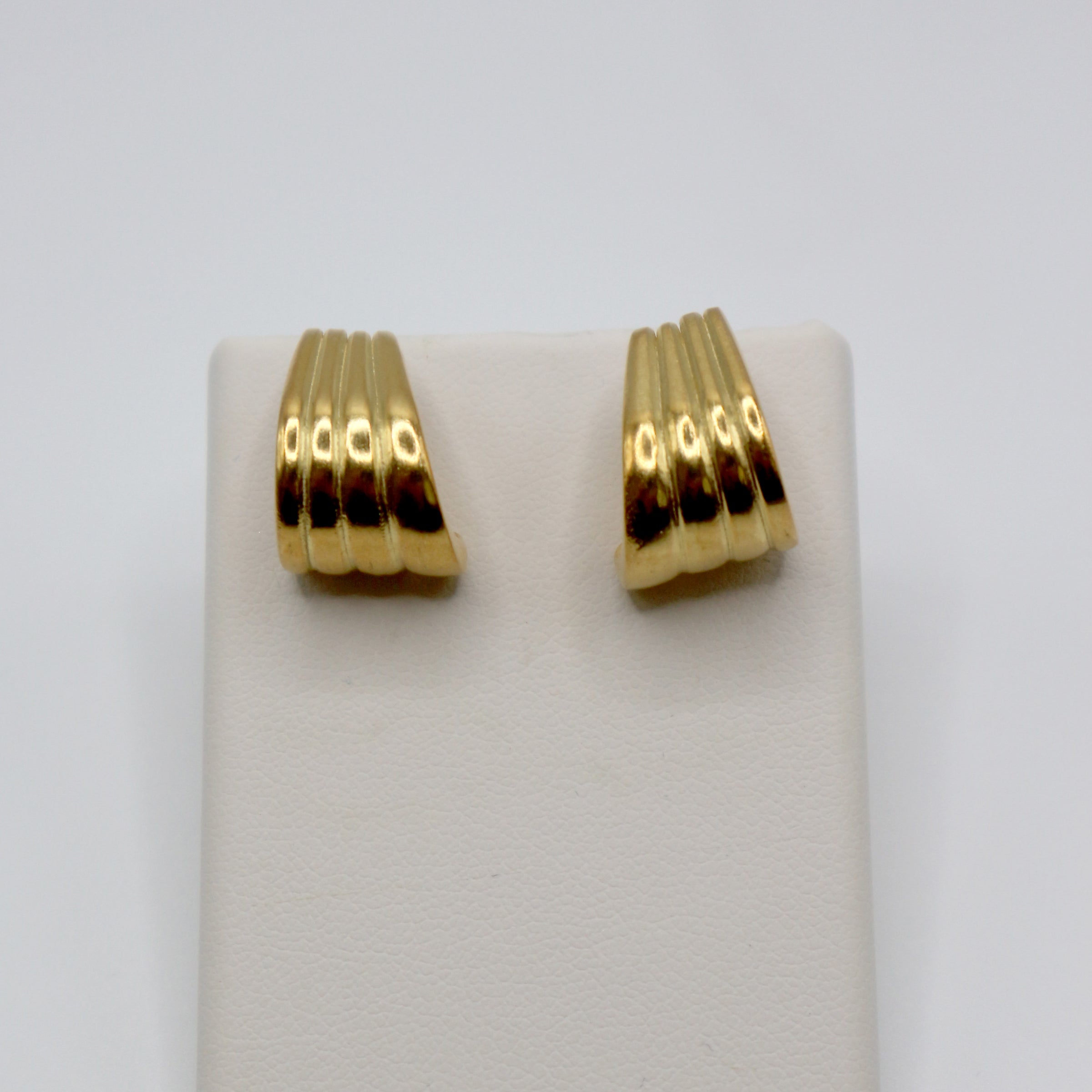 RIB HOOKS earrings - gold plated sterling silver