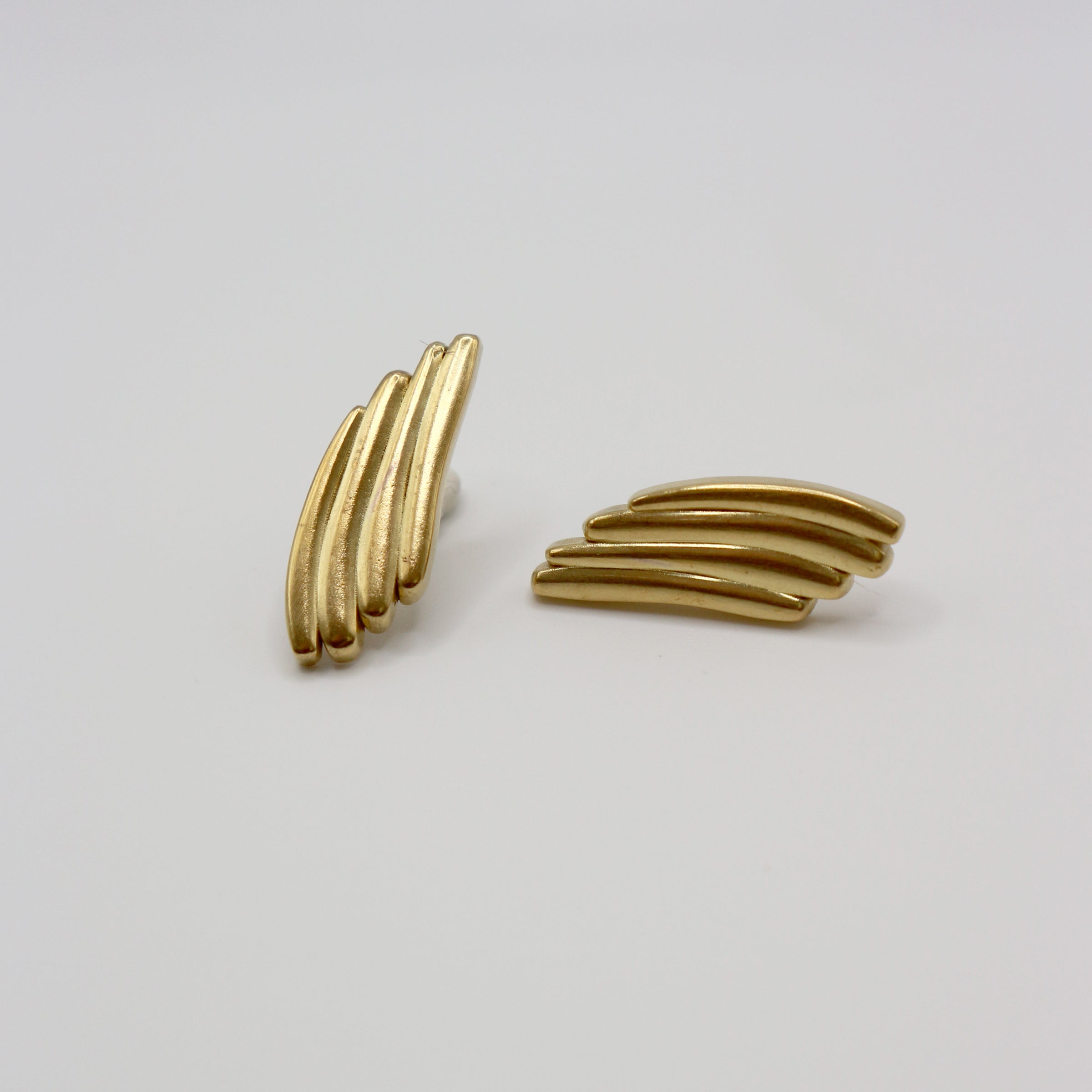 RIB WINGS earrings - gold plated sterling silver