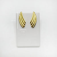 RIB WINGS earrings - gold plated sterling silver