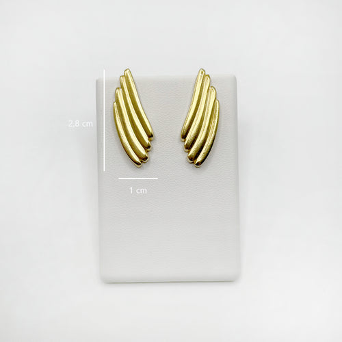 RIB WINGS earrings - gold plated sterling silver