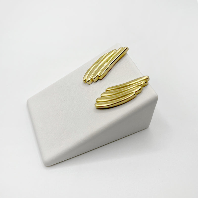 RIB WINGS earrings - gold plated sterling silver