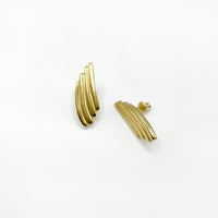 RIB WINGS earrings - gold plated sterling silver
