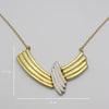 RIB RIBBON necklace - partly gold plated sterling silver