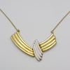 RIB RIBBON necklace - partly gold plated sterling silver