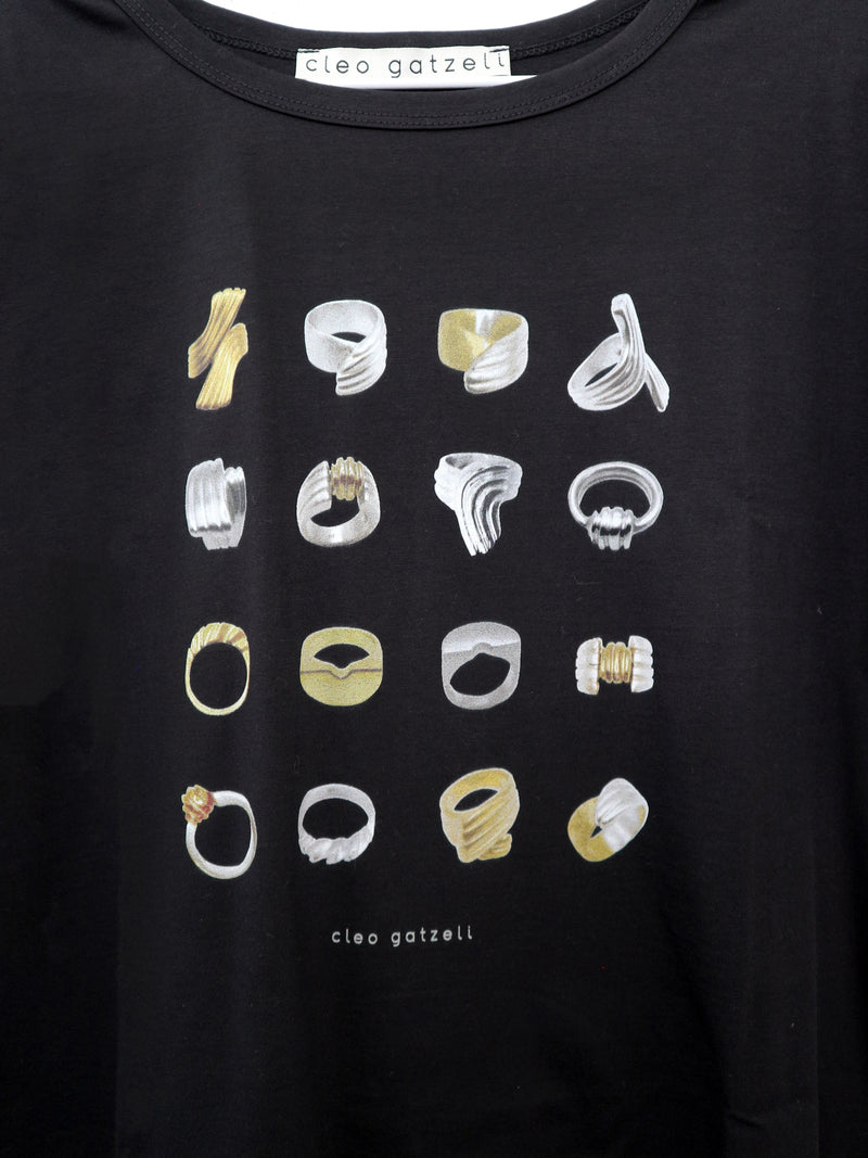 RINGS cropped t-shirt