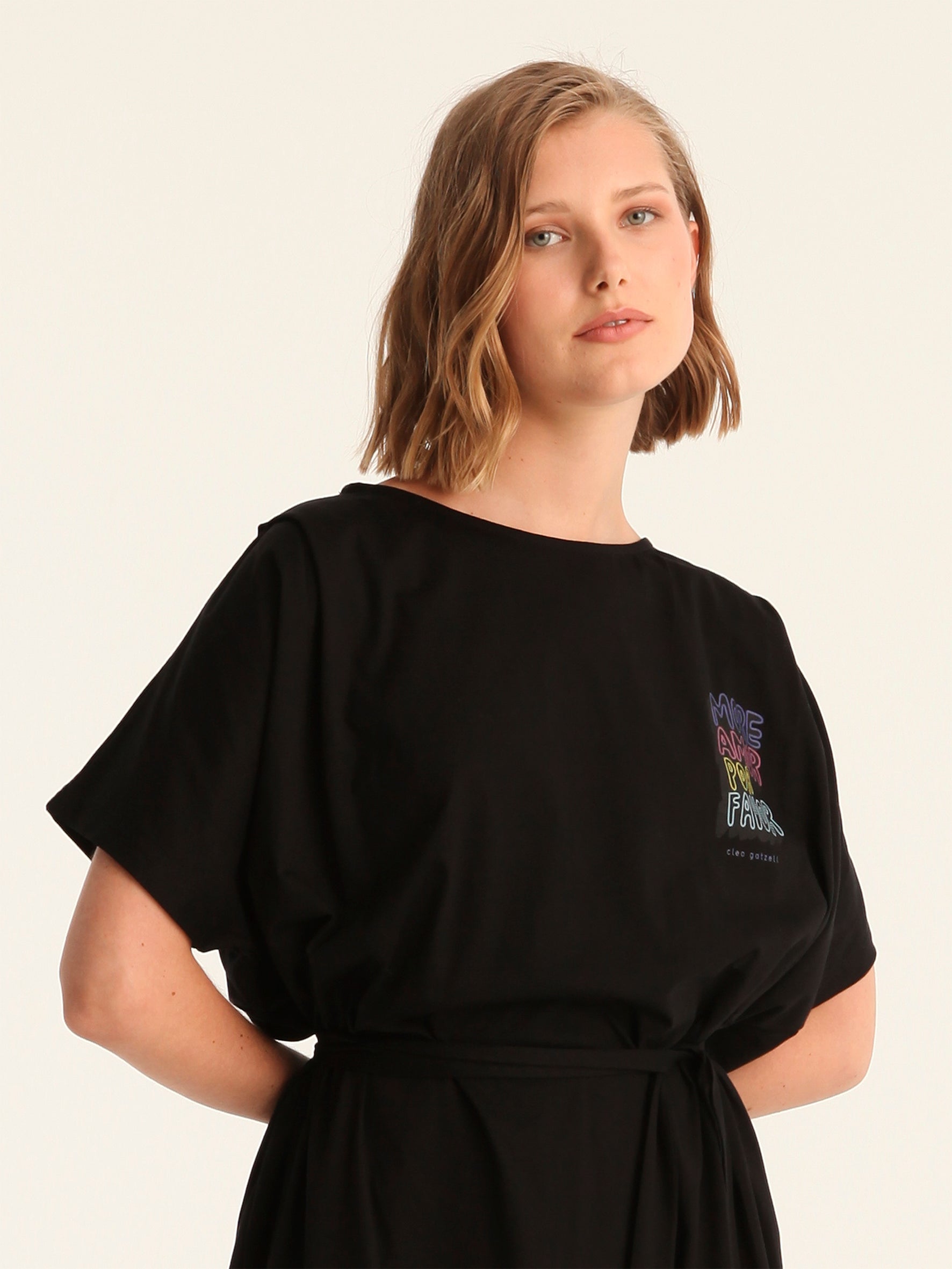 MORE AMOR POR FAVOR loose belted dress