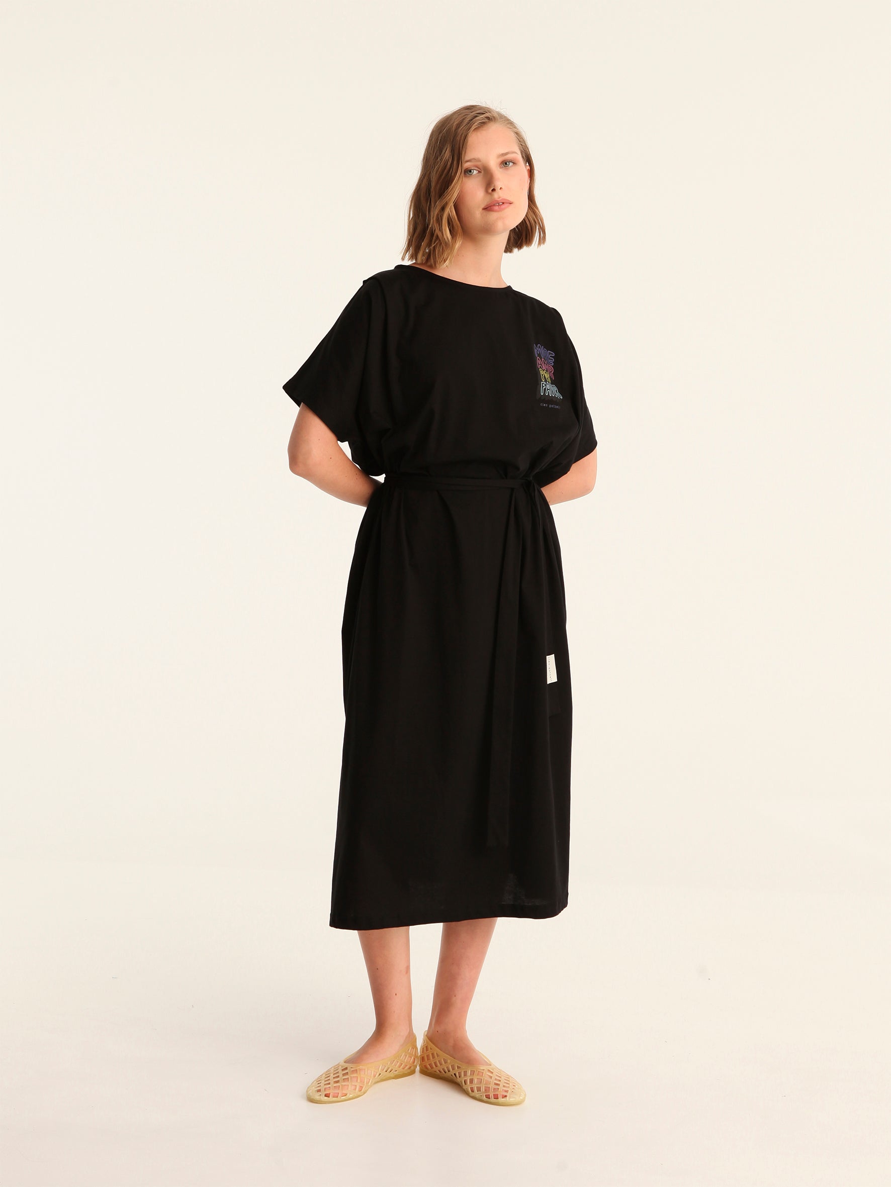 MORE AMOR POR FAVOR loose belted dress