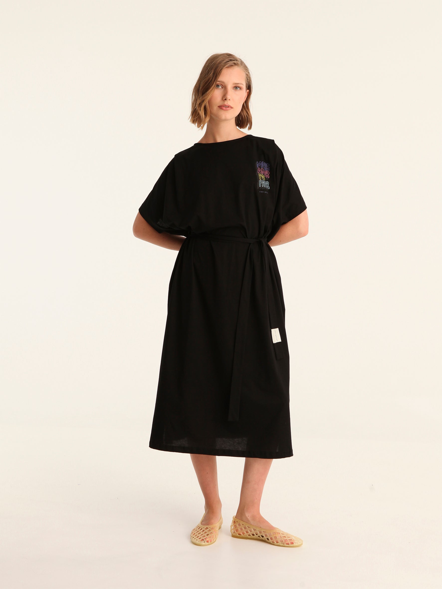 MORE AMOR POR FAVOR loose belted dress
