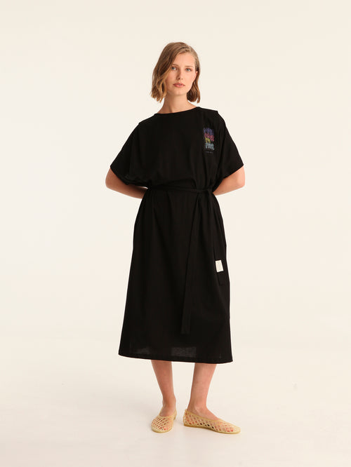 MORE AMOR POR FAVOR loose belted dress