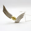 RIB FLYING necklace - partly gold plated sterling silver - * unique and one of a kind *