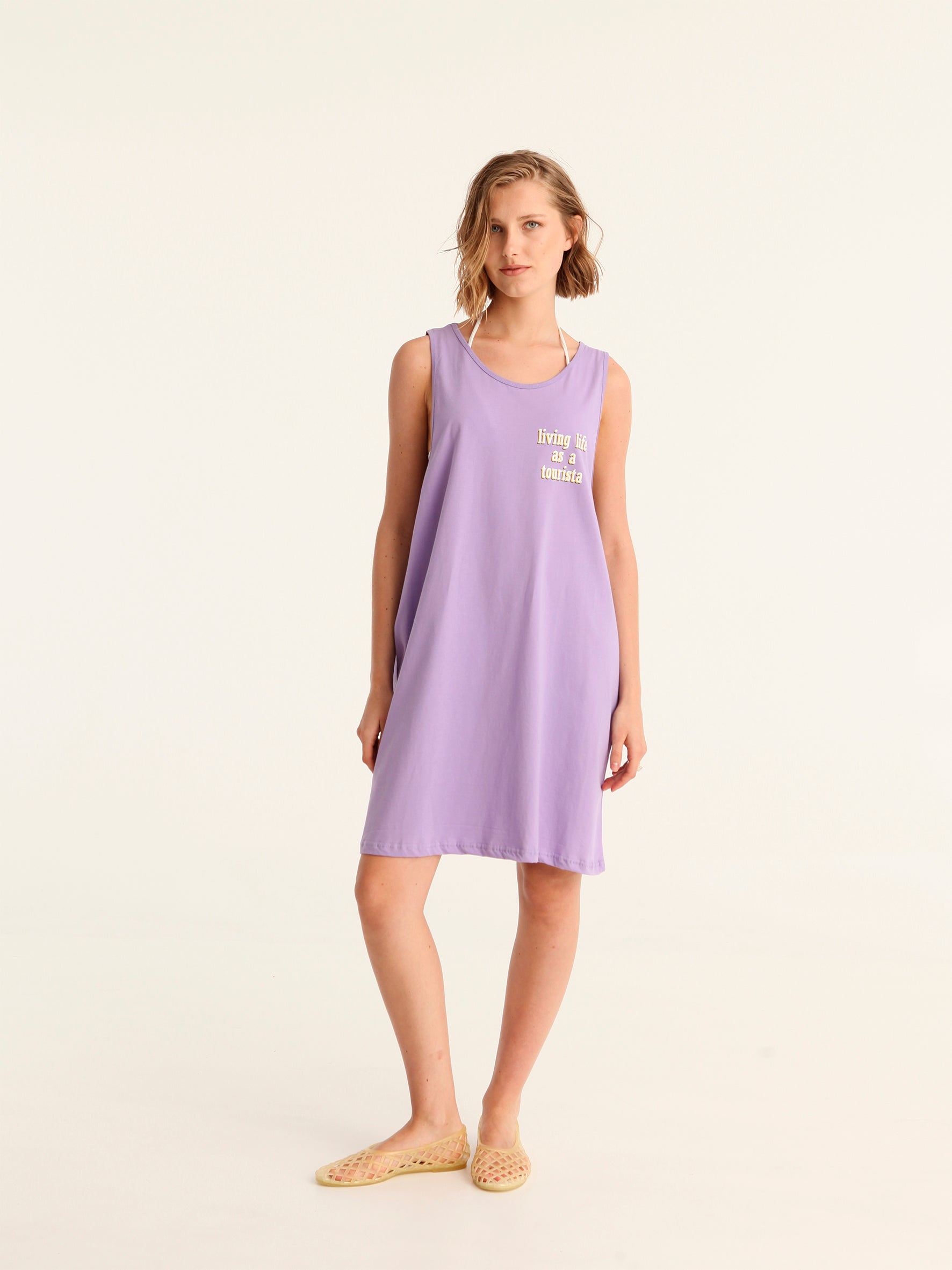 LIKE A TOURISTA loose tank dress