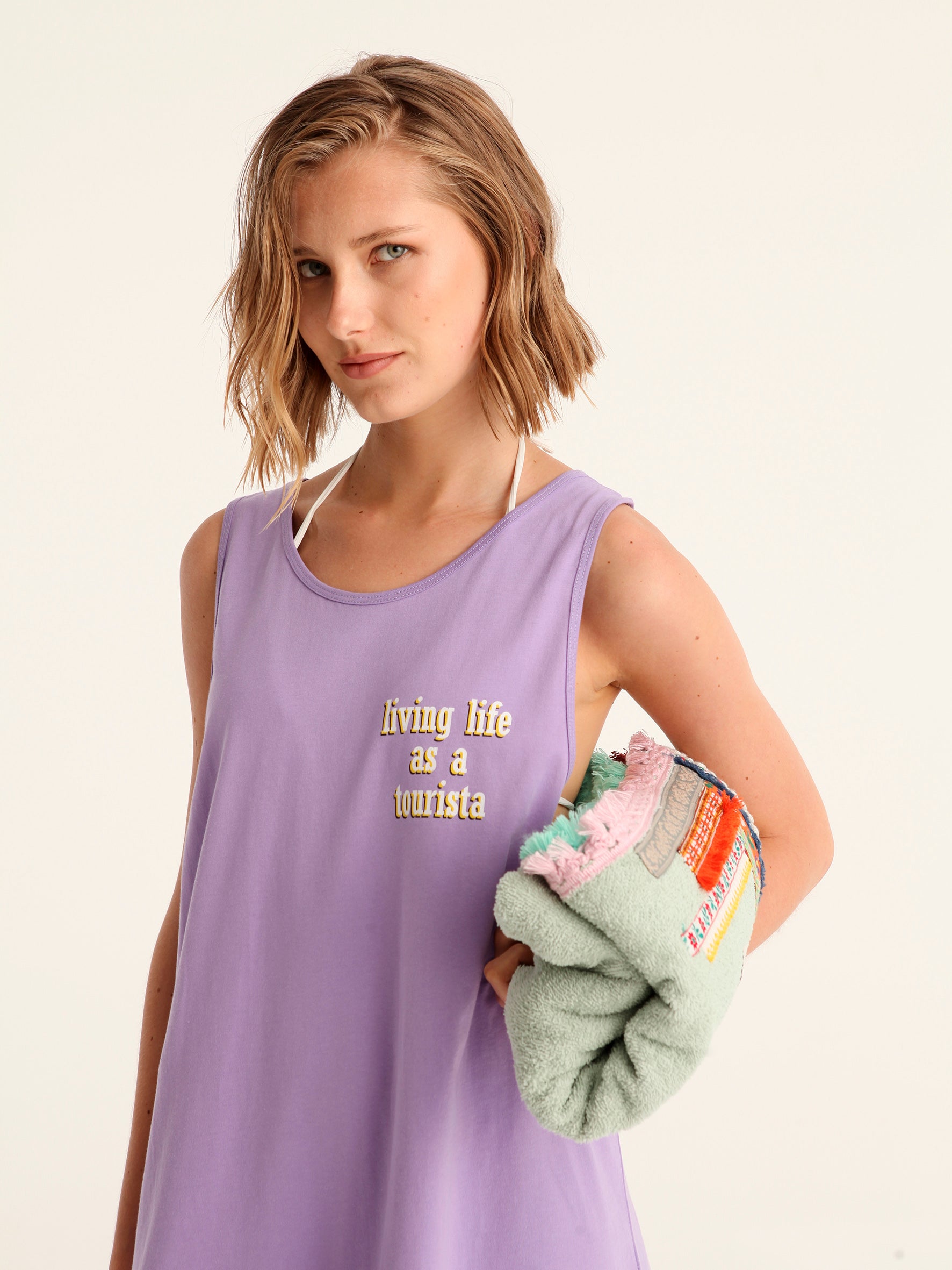 LIKE A TOURISTA loose tank dress