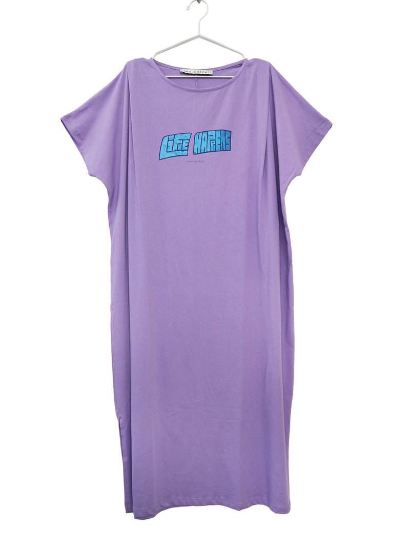 LIFE HAPPENS loose belted dress