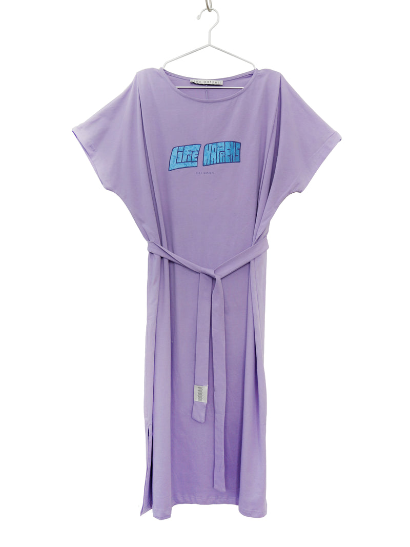 LIFE HAPPENS loose belted dress