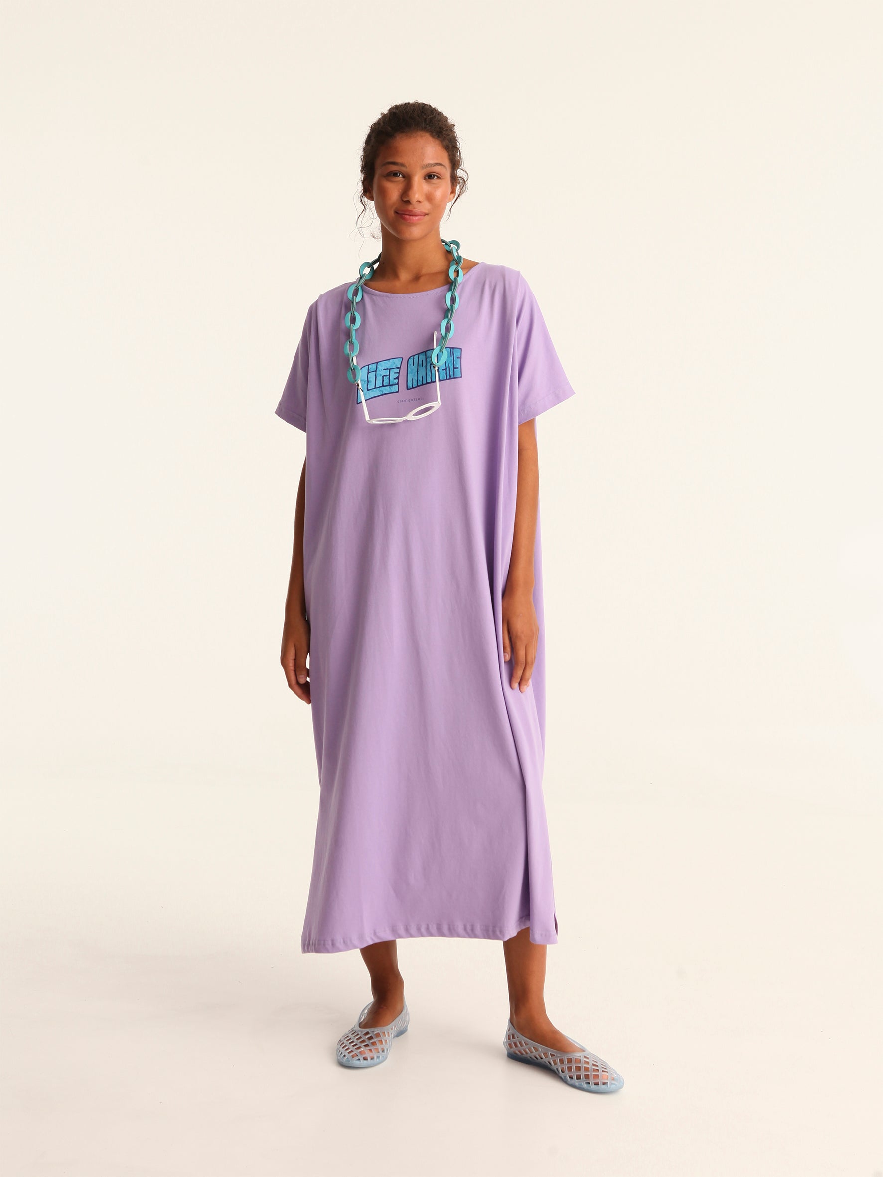 LIFE HAPPENS loose belted dress