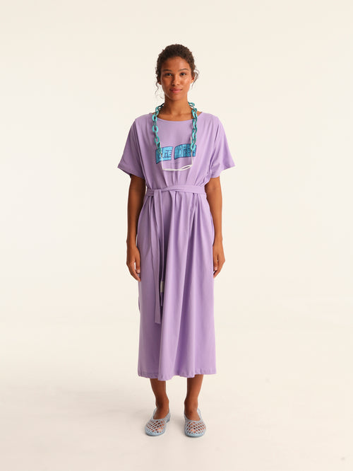 LIFE HAPPENS loose belted dress