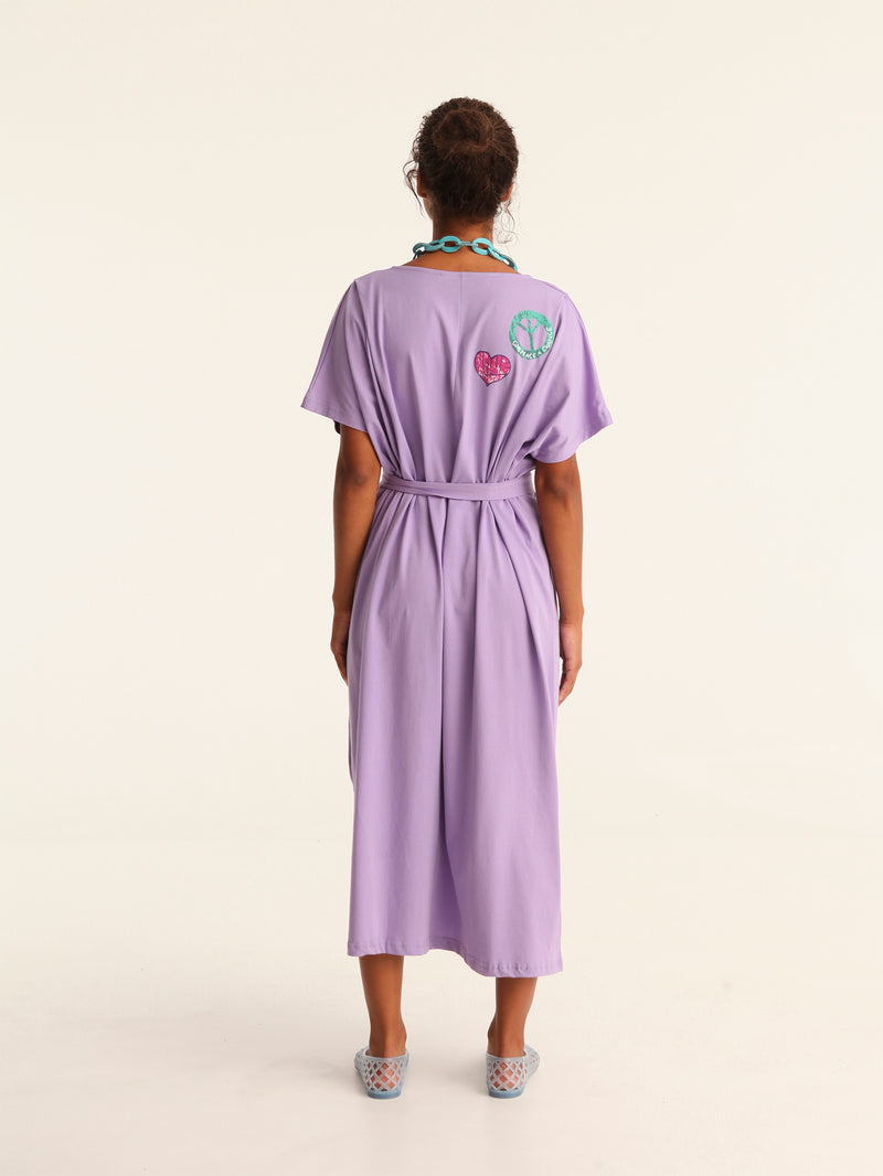 LIFE HAPPENS loose belted dress
