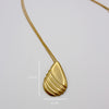 RIB DROP necklace - gold plated sterling silver