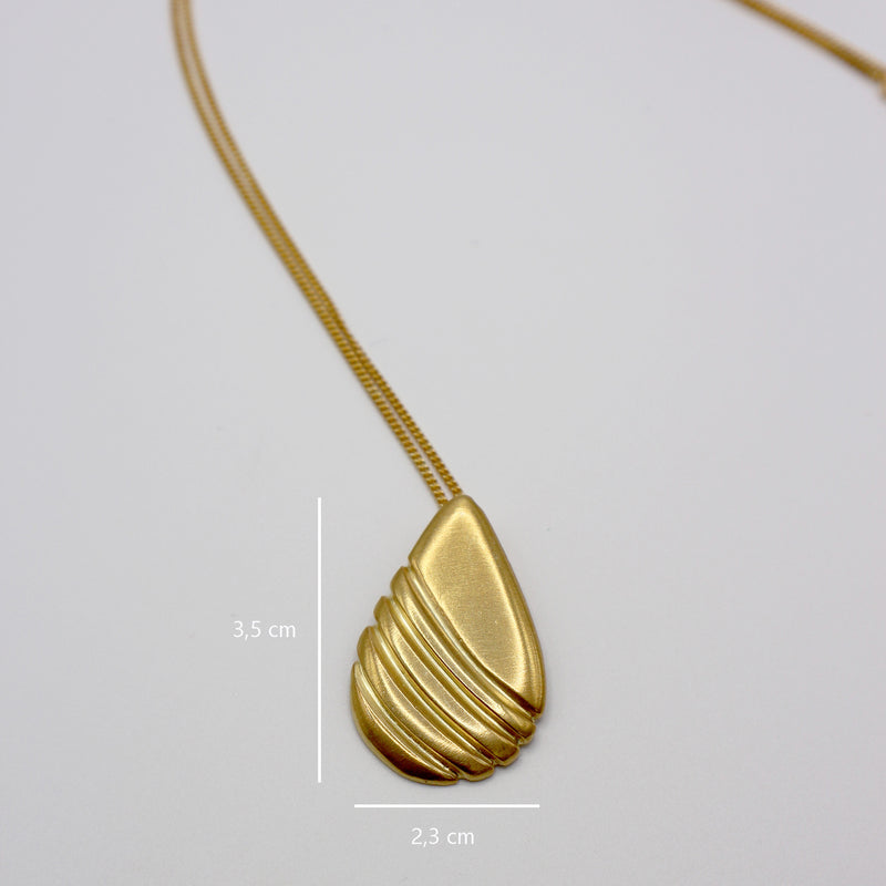 RIB DROP necklace - gold plated sterling silver