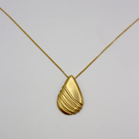 RIB DROP necklace - gold plated sterling silver