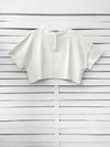 RIB TOP cropped top - off white