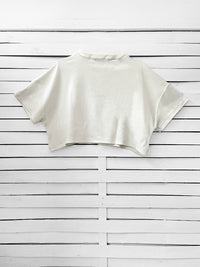 RIB TOP cropped top - off white