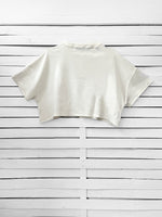 RIB TOP cropped top - ecru