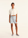 RIB TOP cropped top - off white
