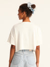 RIB TOP cropped top - off white