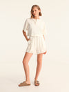 RIB TOP cropped top - off white
