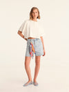 RIB TOP cropped top - off white