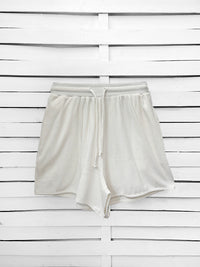 RIB loose shorts - off white