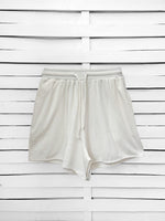 RIB loose shorts - ecru