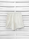 RIB loose shorts - off white